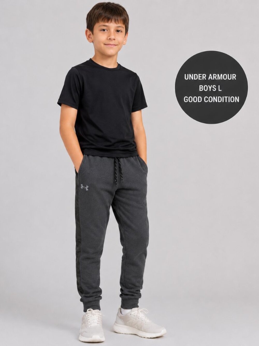 NWOT | Under Armour | L | Charcoal Sweatpants with Logo